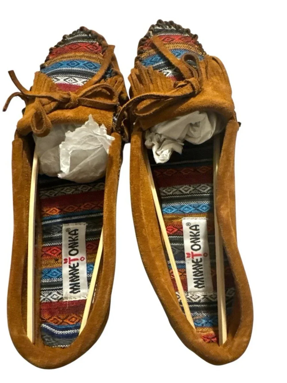 Minnetonka Women Kilty Arizona Moccasin 402K Brown Size 8.5
